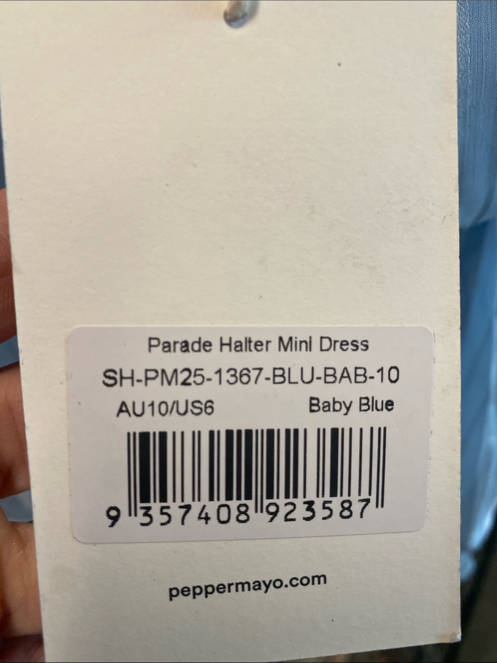 Peppermayo Baby Blue Parade Halter Mini Dress - Picture 2 of 8